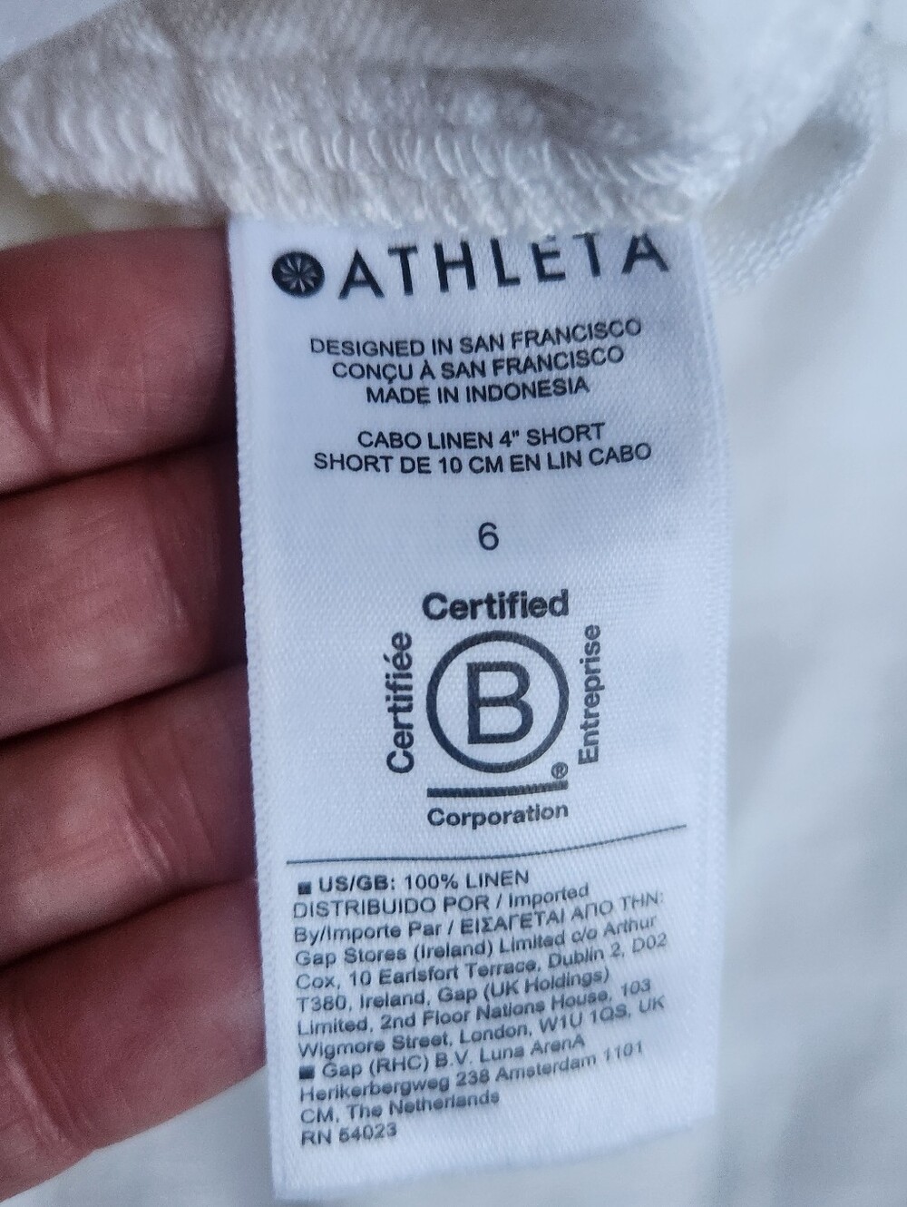 Athleta Women's White Cabo Linen Shorts - Picture 2 of 9